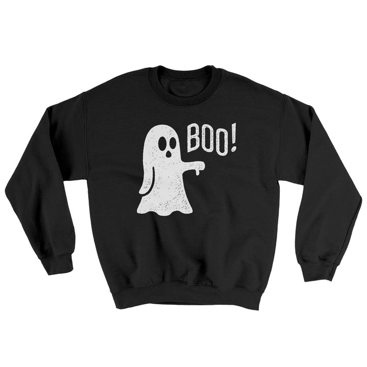 Boo Ghost Ugly Sweater - Crewneck Sweatshirt, 50/50 Cotton Poly Blend, Loose Fit