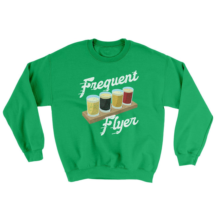 Frequent Flyer Ugly Sweater Crewneck Sweatshirt 50/50 Cotton Poly Loose Fit