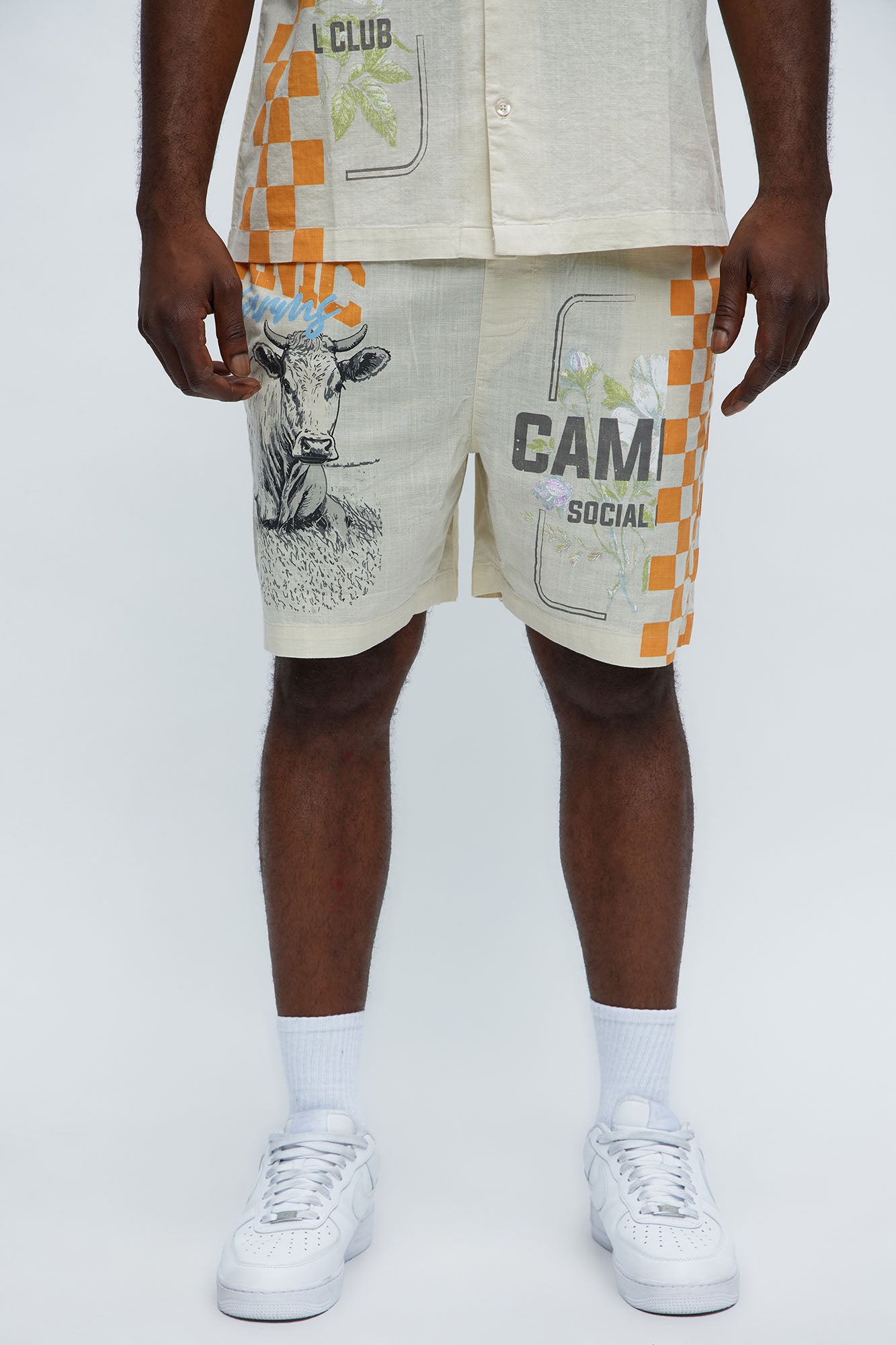 Groves Relaxed Drawstring Shorts Cream