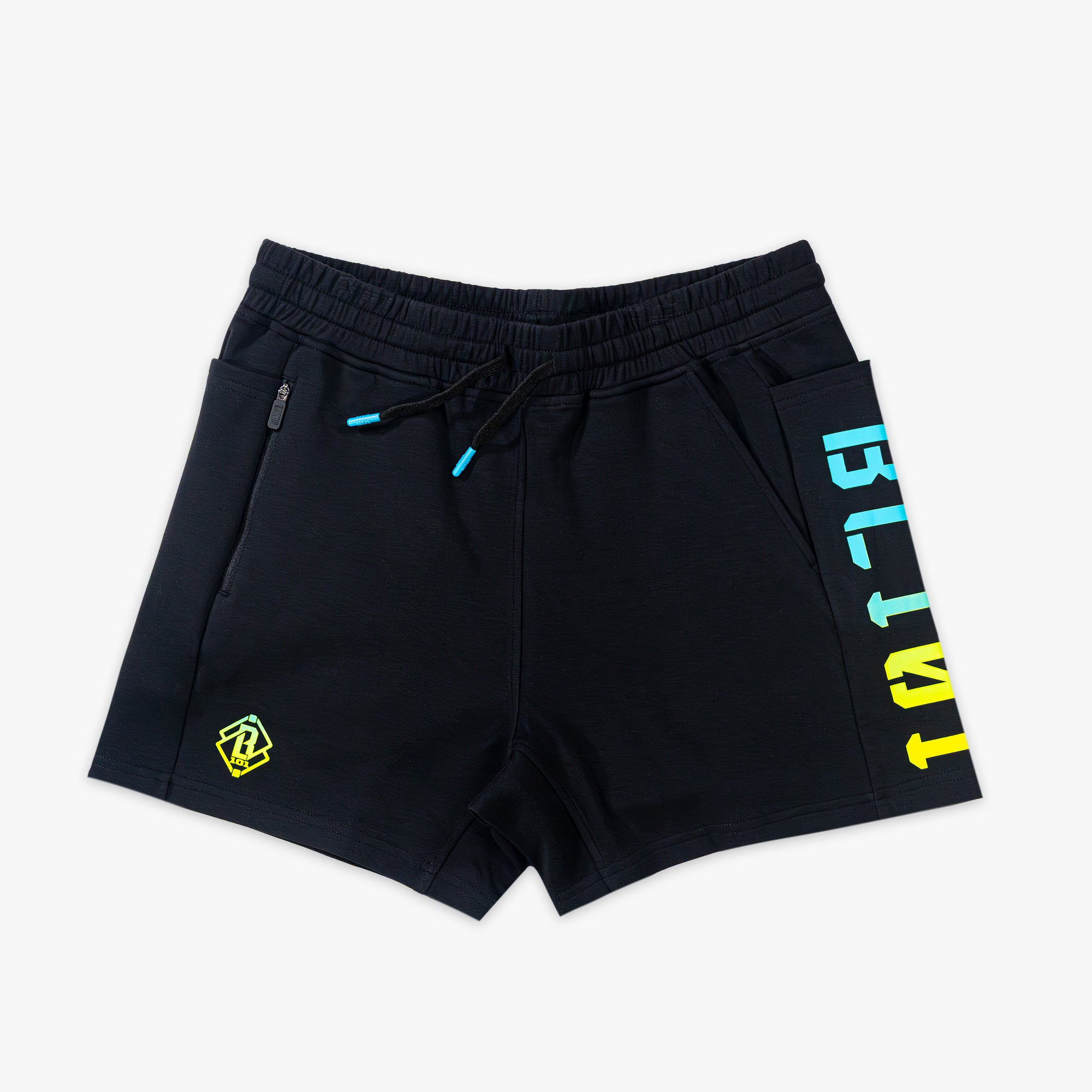 Diamond Relaxed Fit Youth Sweatshorts - Black/Highlighter