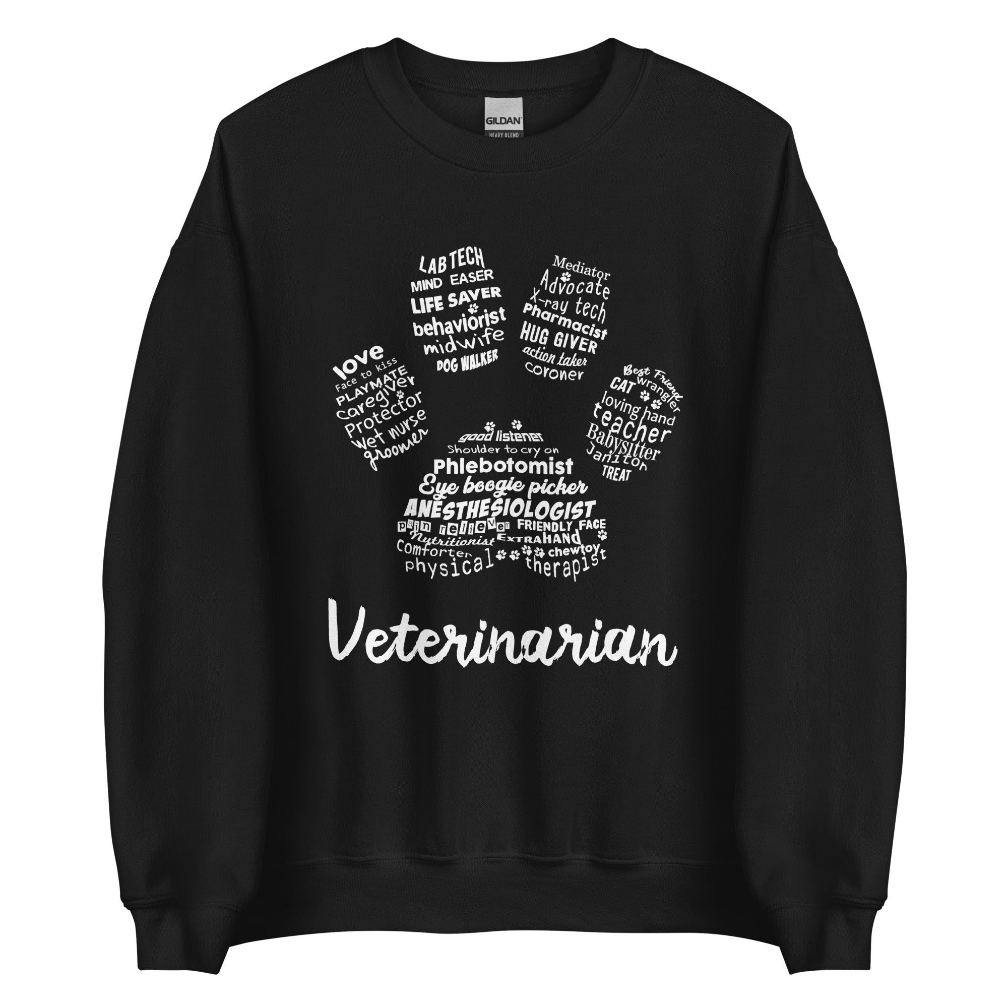 Veterinarian Paw Print Unisex Crewneck Sweatshirt